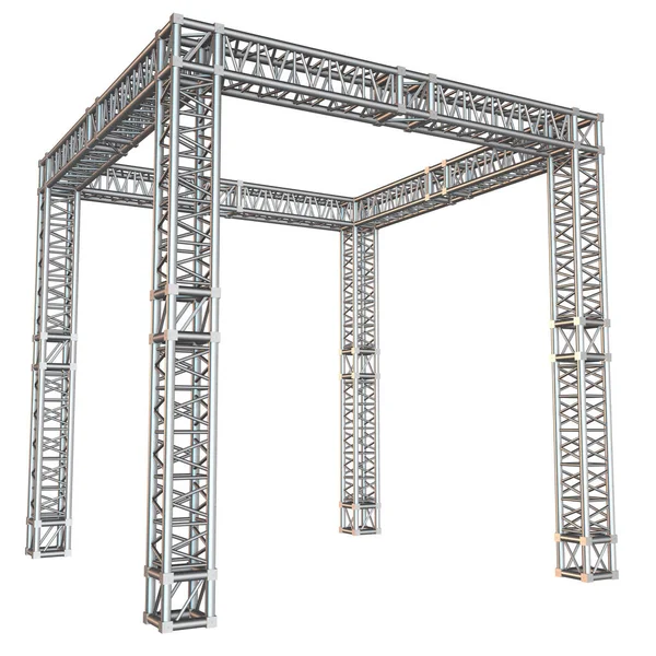 Construcción de tejado de viga de celosía de acero —  Fotos de Stock