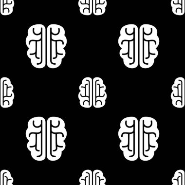 Beyin vektör simge seamless modeli