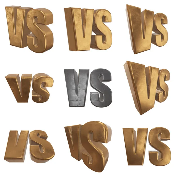 Versus Logo. VS Letras 3D —  Fotos de Stock