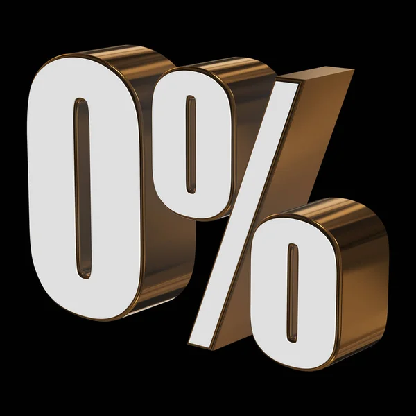 0% sobre fundo preto — Fotografia de Stock