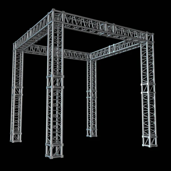 Steel truss girder rooftop construction — Stock Photo, Image