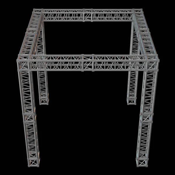 Steel truss girder rooftop construction — Stock Photo, Image