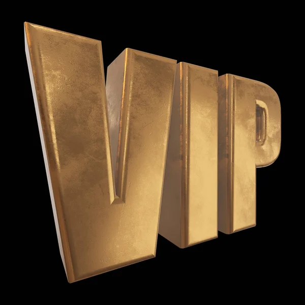 Palabra dorada VIP sobre fondo negro —  Fotos de Stock