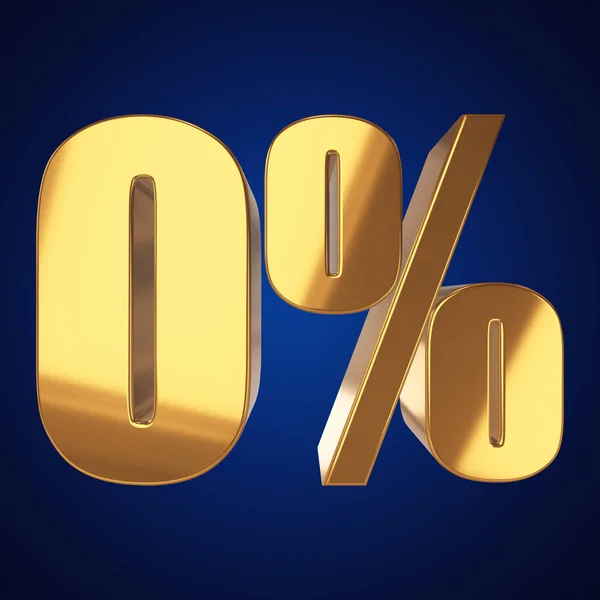 Nulla százalék a kék háttér — Stock Fotó
