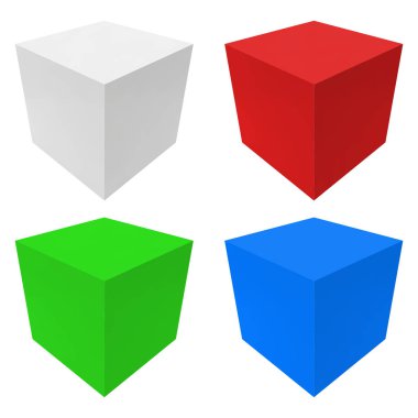 beyaz izole kutuları