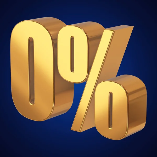Nulla százalék a kék háttér — Stock Fotó