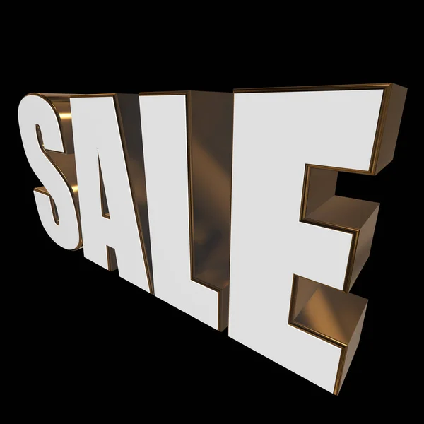 3D bílé prodej slovo — Stock fotografie