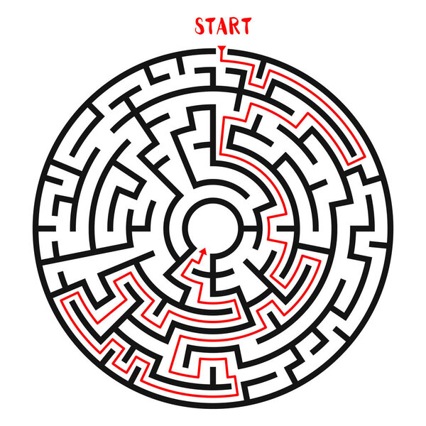 Circle Maze Vector