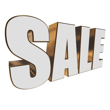 3D beyaz Satılık kelime