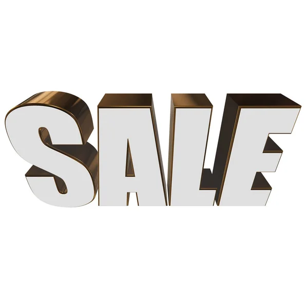 3d white sale word — Stock Photo, Image