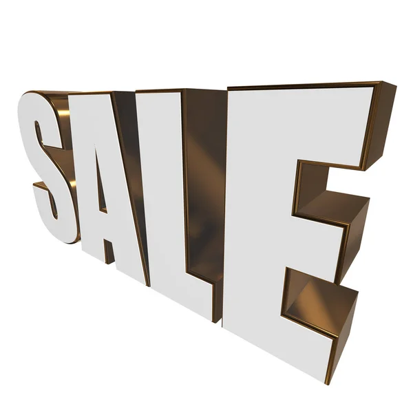 3D bílé prodej slovo — Stock fotografie