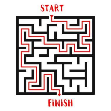 Labirent oyun arka plan. Labirent ile giriş ve çıkış.