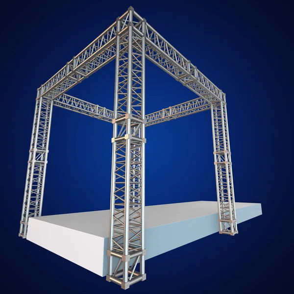 Stalen truss ligger dak constructie — Stockfoto