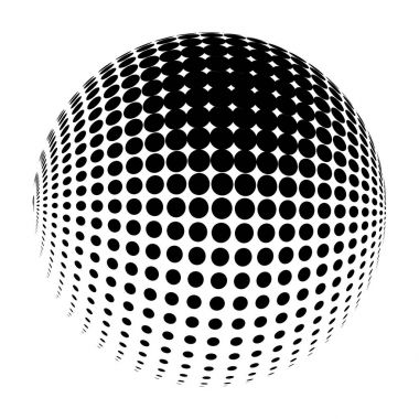 Vektör noktalı resim küre logo