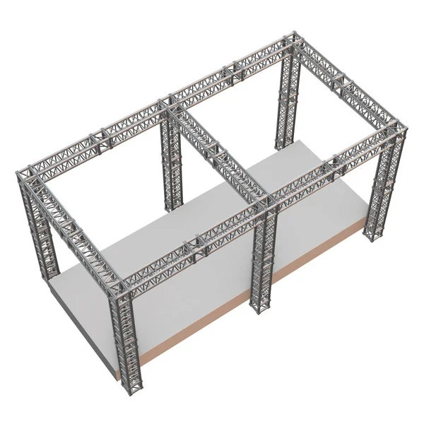 Truss truss in acciaio costruzione tetto — Foto Stock