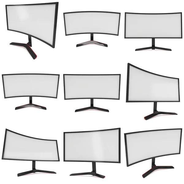 Czarny ekran telewizora LCD — Zdjęcie stockowe