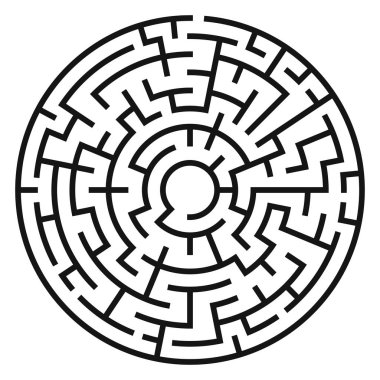 Daire labirent vektör