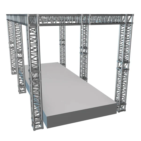 Construcción de tejado de viga de celosía de acero —  Fotos de Stock