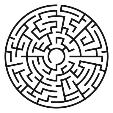 Daire labirent vektör