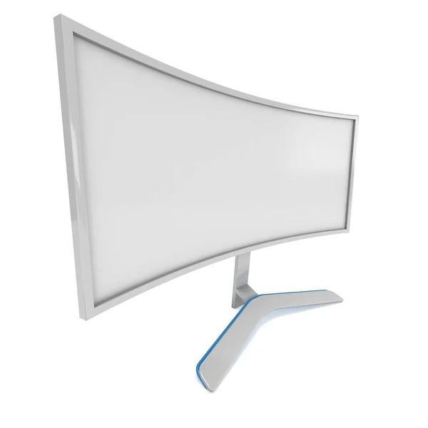 White LCD tv screen — Stock Photo, Image