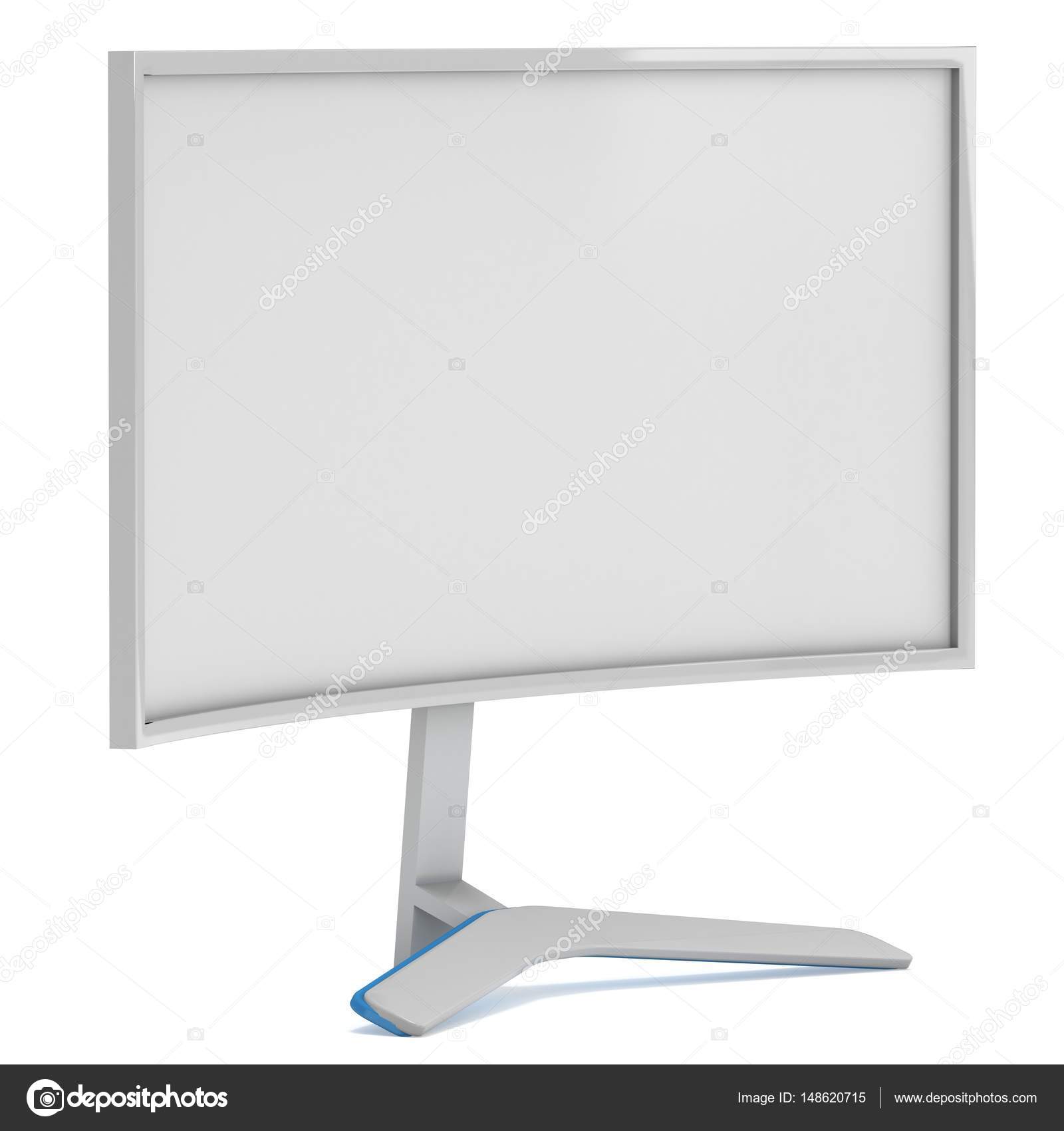 opstelling verwijderen seinpaal Wit LCD-tv-scherm — Stockfoto © newb1 #148620715