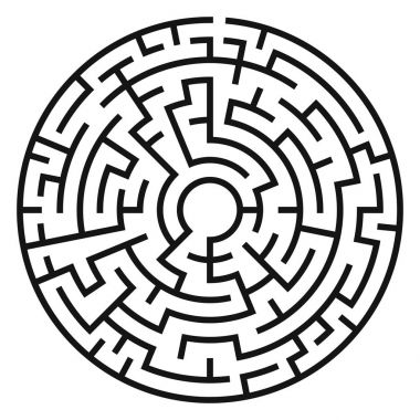 Daire labirent vektör