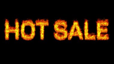 Sıcak satış yanıyor kelime yazma.