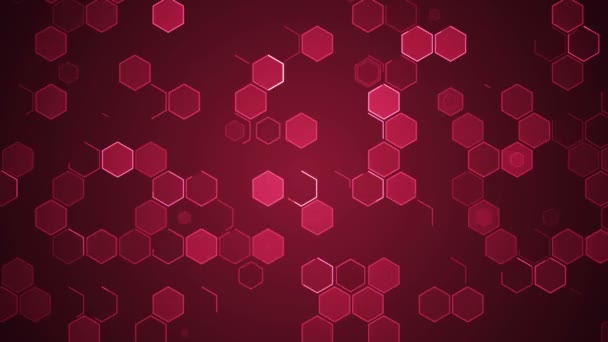 Hexagons movimento sfondo design — Video Stock