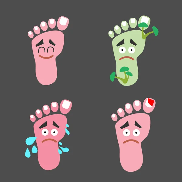 Concept médical de podiatrie des pieds . — Image vectorielle