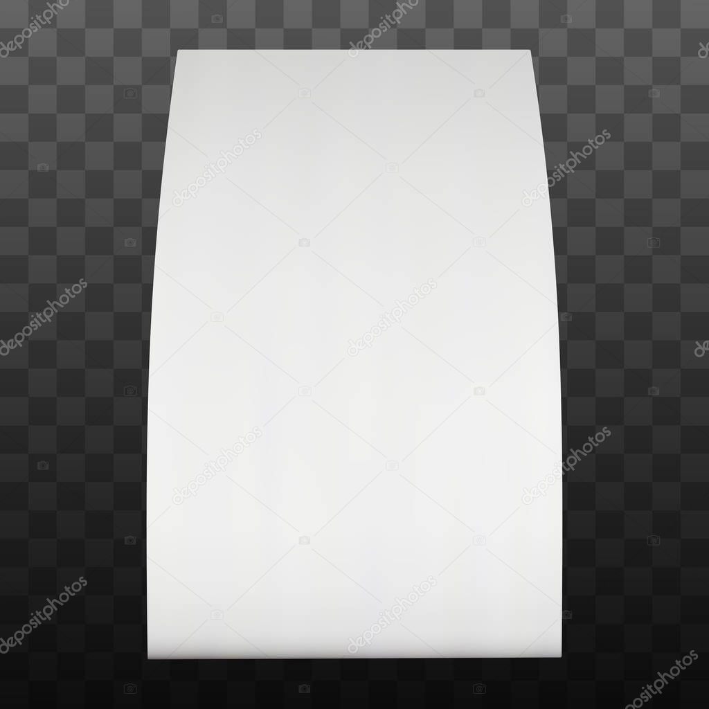 Blank paper tent card. Vector