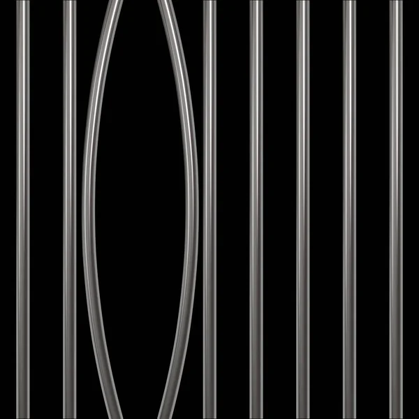 Broken prison bars on transparent — Stock Vector