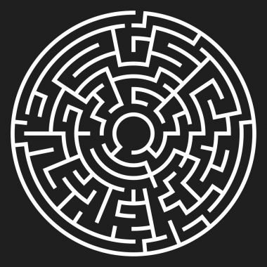 Daire labirent vektör