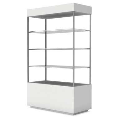 Boş vitrin sergi için. 3D render.