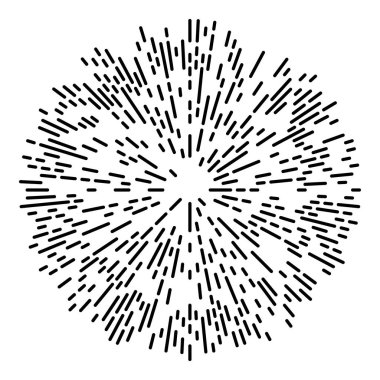 Yıldız patlaması veya Sunburst tasarım öğesi