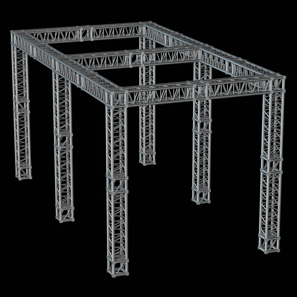 Steel truss girder rooftop construction — Stock Photo, Image