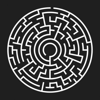 Daire labirent vektör