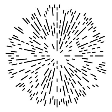 Yıldız patlaması veya Sunburst tasarım öğesi