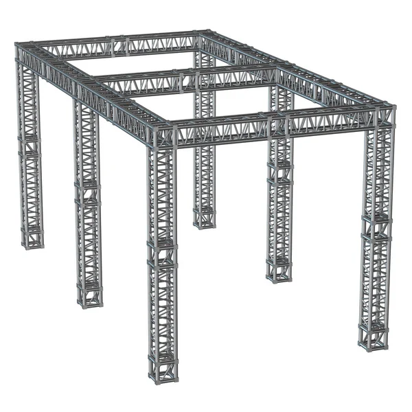 Steel truss girder rooftop construction — Stock Photo, Image