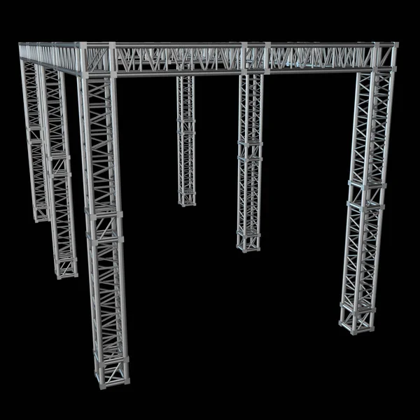 Construcción de tejado de viga de celosía de acero —  Fotos de Stock