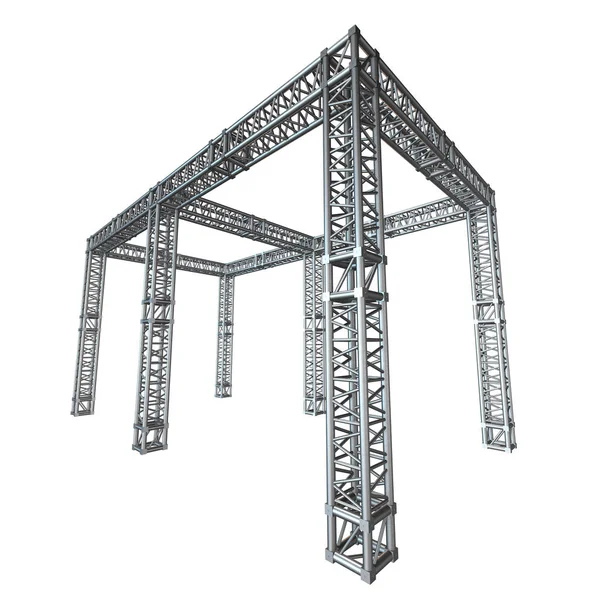 Ocelové příhradové nosníky střešní konstrukce — Stock fotografie