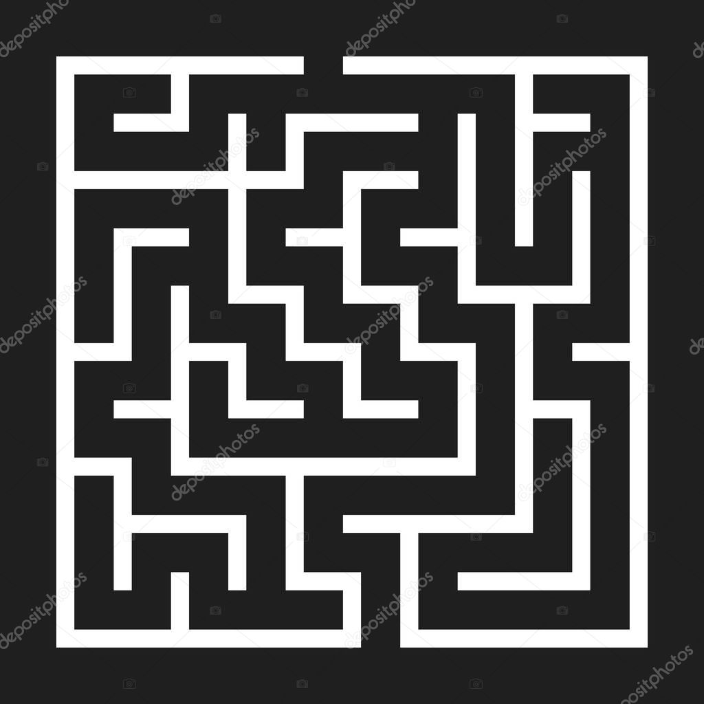Maze Game background. Labyrinth with Entry and Exit.