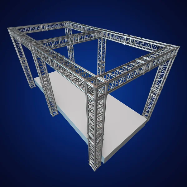 Stalen truss ligger dak constructie — Stockfoto