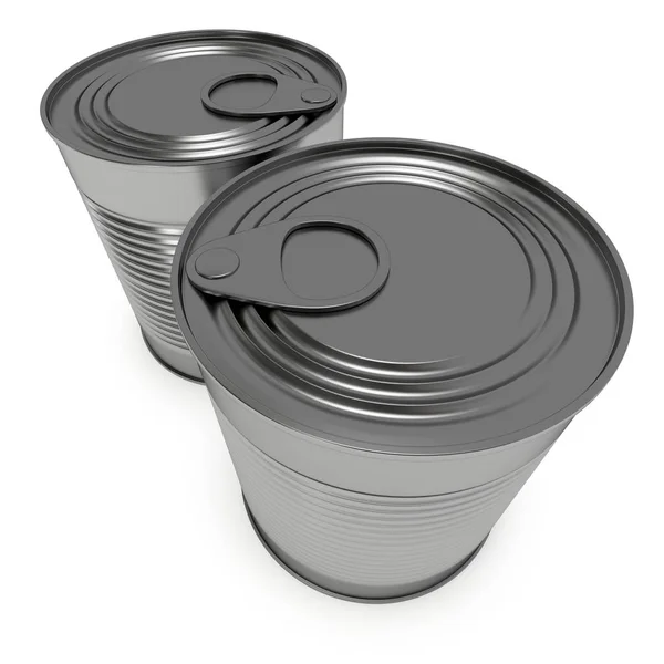 Canned food 3D render — Stock Photo, Image