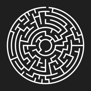 Daire labirent vektör