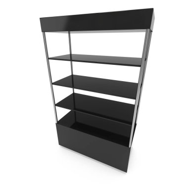 Boş vitrin sergi için. 3D render.