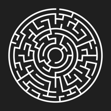 Daire labirent vektör