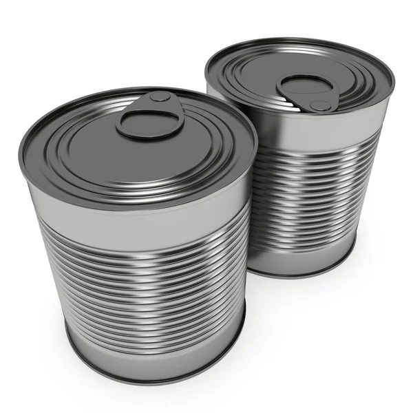 罐头的食品 3d 渲染 — 图库照片