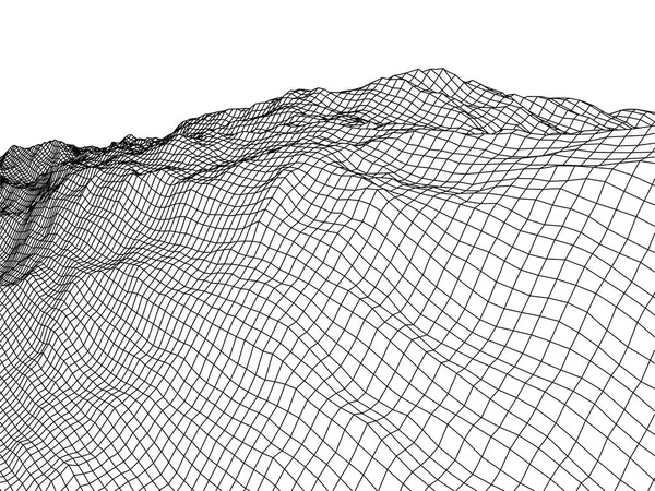 Пейзаж Wireframe . — стоковый вектор