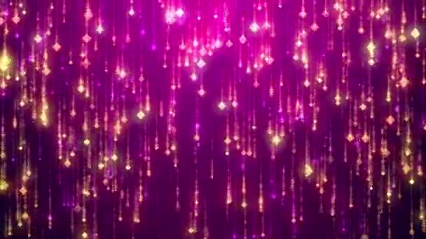Abstracte vallende sparkle glamour regen achtergrond — Stockvideo