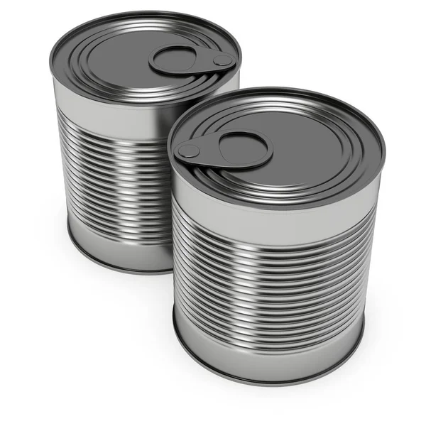 罐头的食品 3d 渲染 — 图库照片
